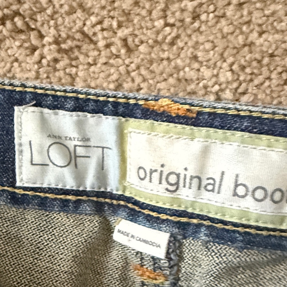 LOFT Classic Blue Boot Cut Jeans - Picture 2 of 3
